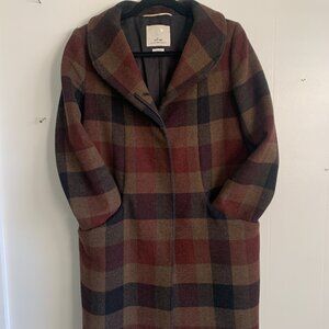 Wilfred Plaid Overcoat - virgin wool and cashmere!